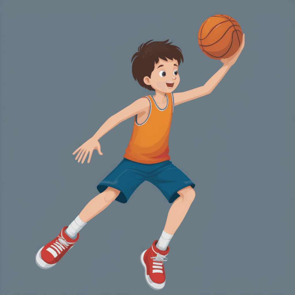 Boy playing basketball 01